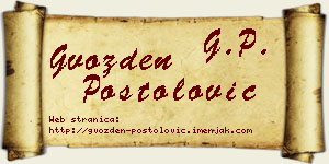 Gvozden Postolović vizit kartica
